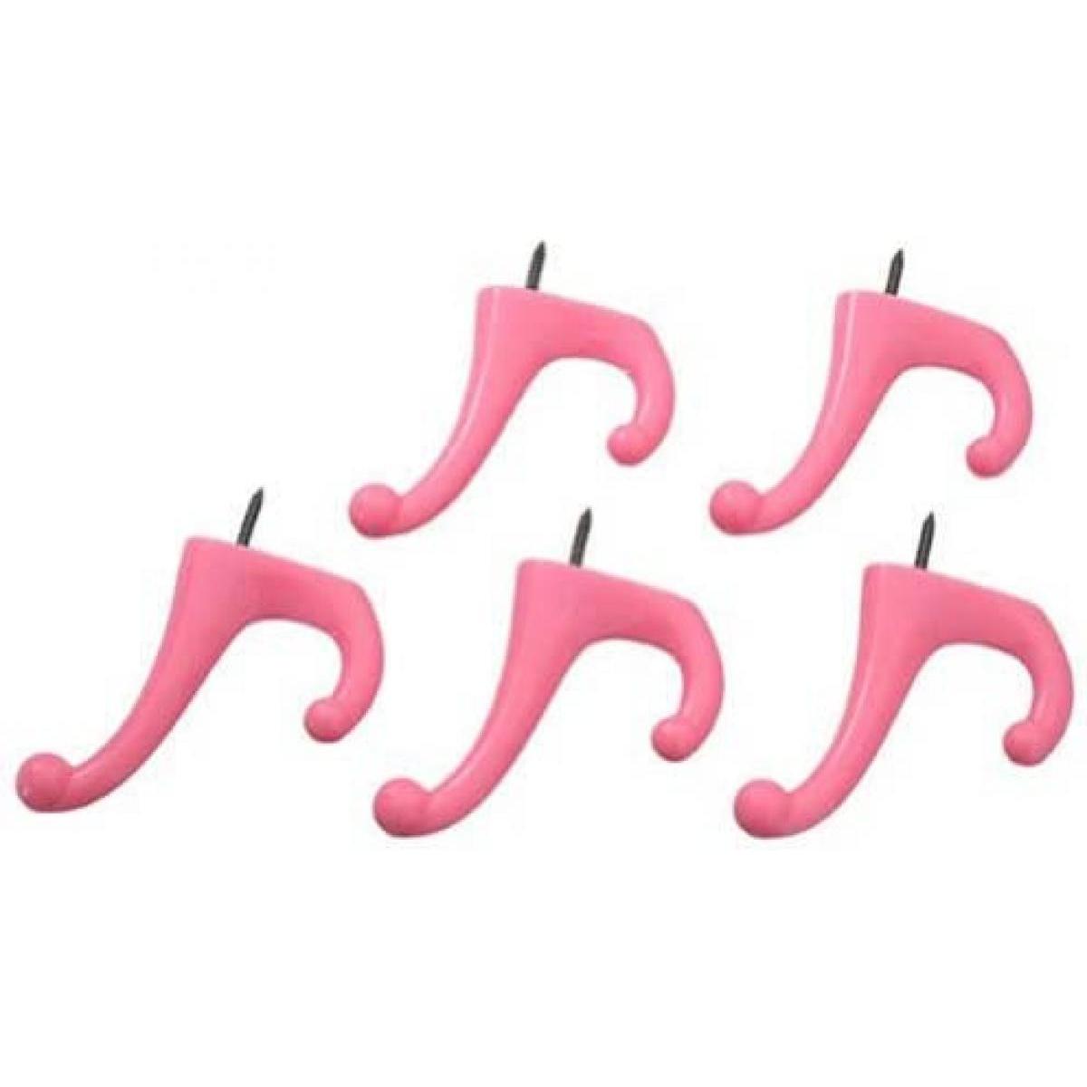 ハイロジック PC帽子掛 ピンク 17782 5個入 HILOGIK 壁掛け・物掛けフックシリーズ