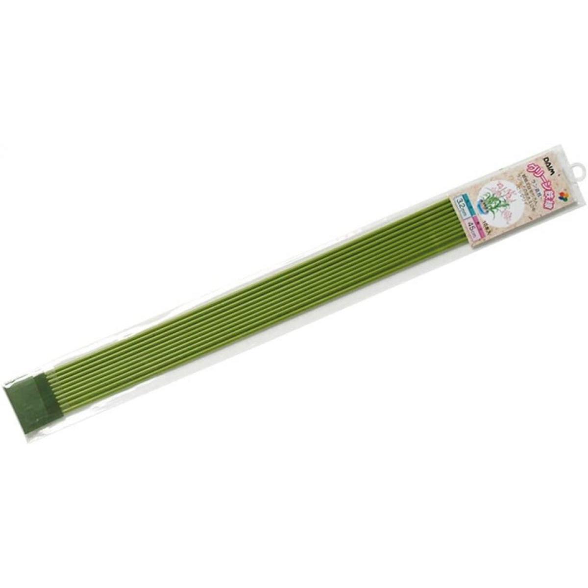 DAIM(第一ビニール) グリーン鉄線 (10本入りパック) 直径3.2mm×45cm 　園芸支柱 家庭菜園 カラー鉄線