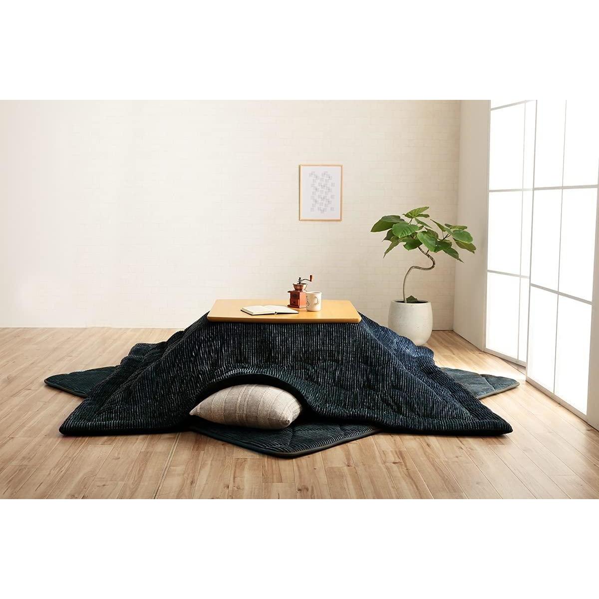 【i】【代引不可】 イケヒコ こたつ布団 長方形 約205×245cm ネイビー コーデュロイ調 グランド 抗菌 防臭 おしゃれ #6842119【北海道・沖縄・離島不可】