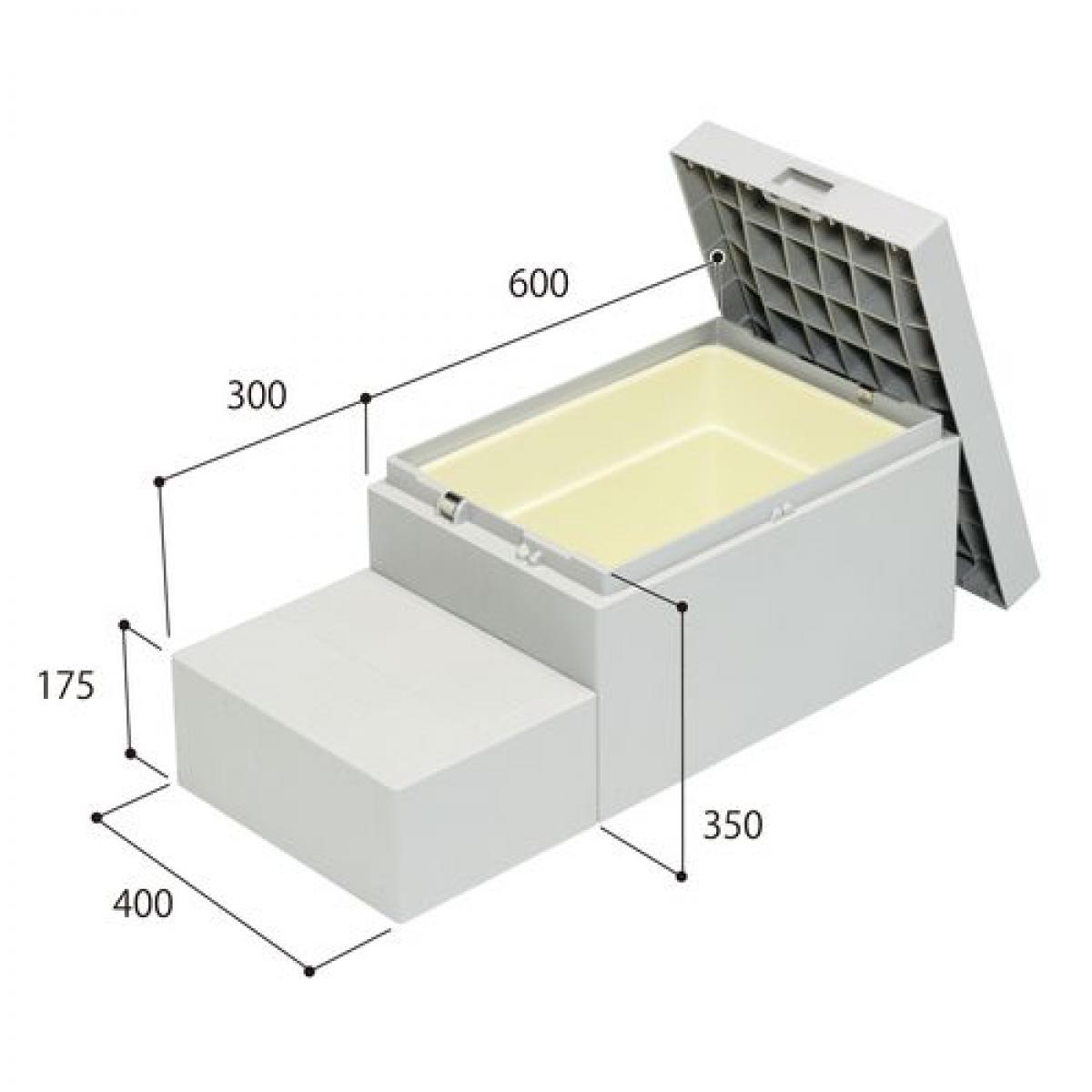 【I】城東テクノ(JOTO) ハウスステップ CUB-6040S 収納庫1個付き 小ステップ付き HOUSESTEP【代引不可】【時間指定不可】