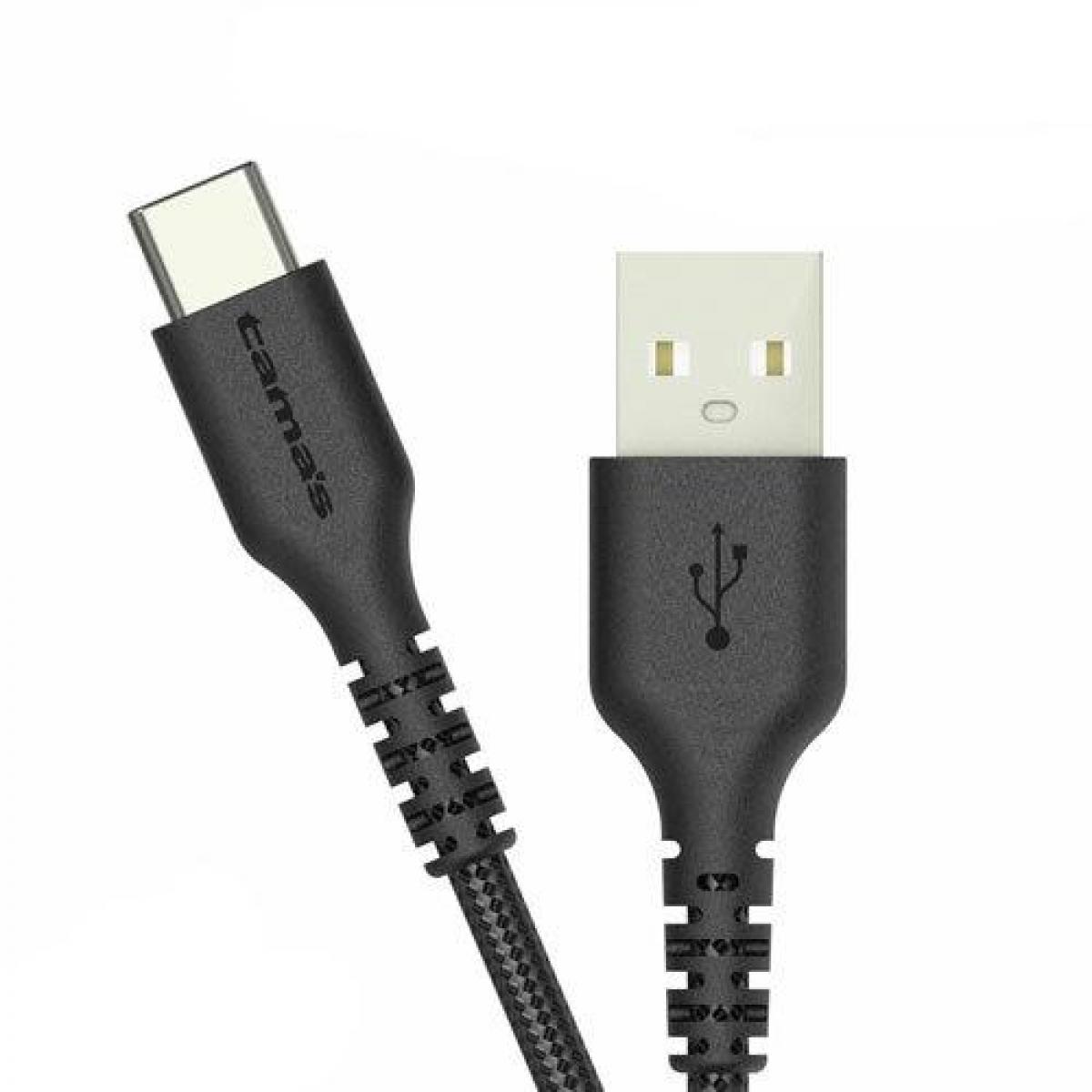 【お取り寄せ】tamas 多摩電子工業 USB2.0 Type-C/USBケーブル 2.0m 2m ソフトタフケーブル TH269CAT20K タイプC 充電ケーブル 急速充電対応