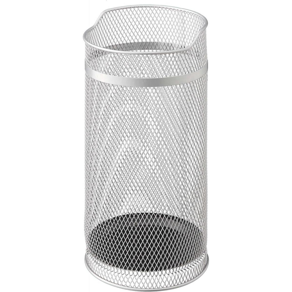 山崎実業 かさたて ラウンドメッシュ シルバー 傘立て スリム 玄関 丸型 7927