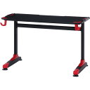 【I】不二貿易 GAMING DESK XeNO(ゼノ) イージー01 レッド AA-1802 ヘッドホンフック ゲーミングデスク【北海道・沖縄・離島不可】【代引き不可】(3)