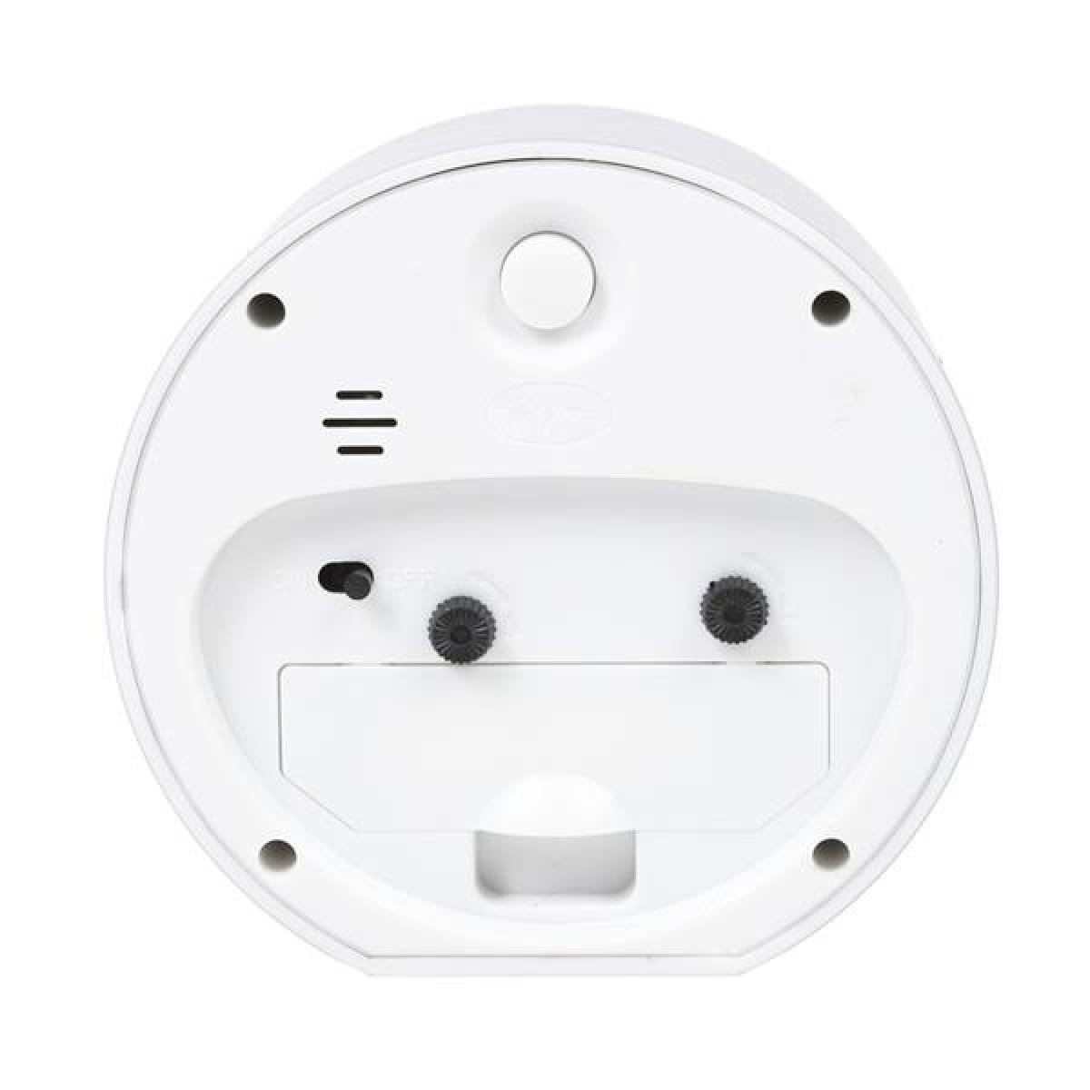 MAG 電子音 目覚まし時計 ルント T-640-WH-Z ホワイト コンパクト 連続秒針 アラー...
