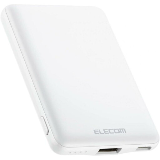 エレコム 薄型 コンパクト モバイルバッテリー 5000mAh 12W ホワイト DE-C37-5000WH 入力(Type-C×1) 出力(Type-C×1 USB-A×1) スマホ 充電 充電器 エレコム 薄型 コンパクト モバイルバッテリー 5000mAh 12W ホワイト DE-C37-5000WH 入力(Type-C×1) 出力(Type-C×1 USB-A×1) スマホ 充電 充電器
