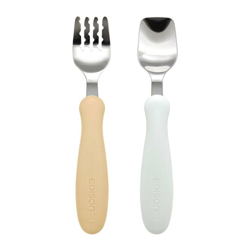 エジソンママ フォーク&スプーン ミルク&ポテト 1.5歳頃~ ケース無 KJ2836 食べやすい ステンレス エジソンママ フォーク&スプーン ミルク&ポテト 1.5歳頃~ ケース無 KJ2836 食べやすい ステンレス