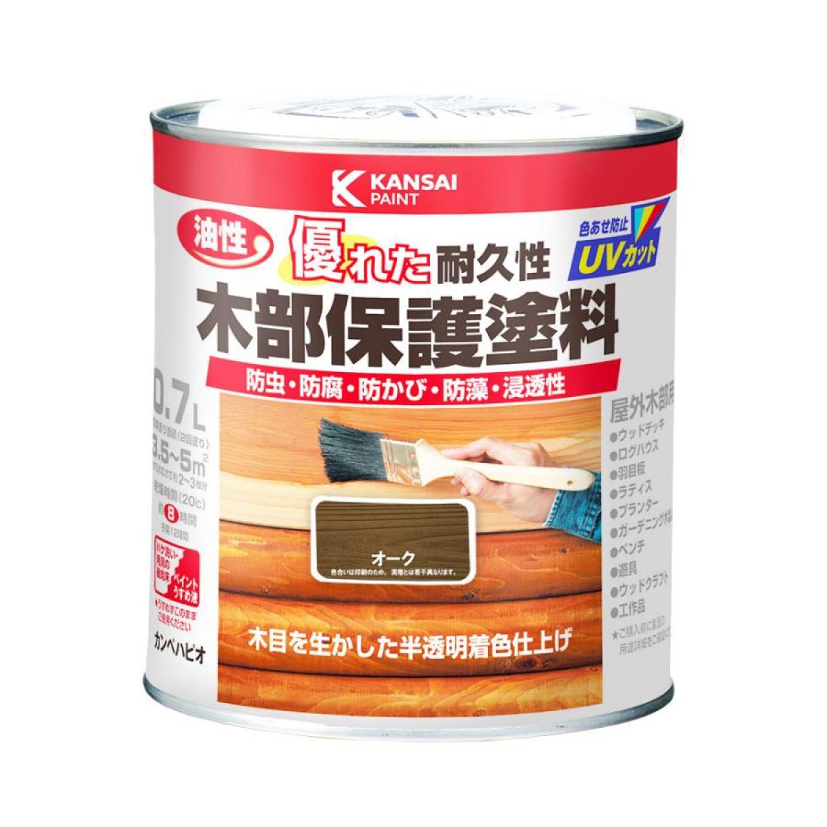 カンペハピオ 油性木部保護塗料 0.7L オーク
