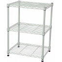 【I】エイ・アイ・エス AIS メタルラック 本体 ホワイト 45x35x61.8cm 19φ スチールラック 3段 NS-4535WH 棚 ラック お客様組立【北海道・沖縄・離島不可】