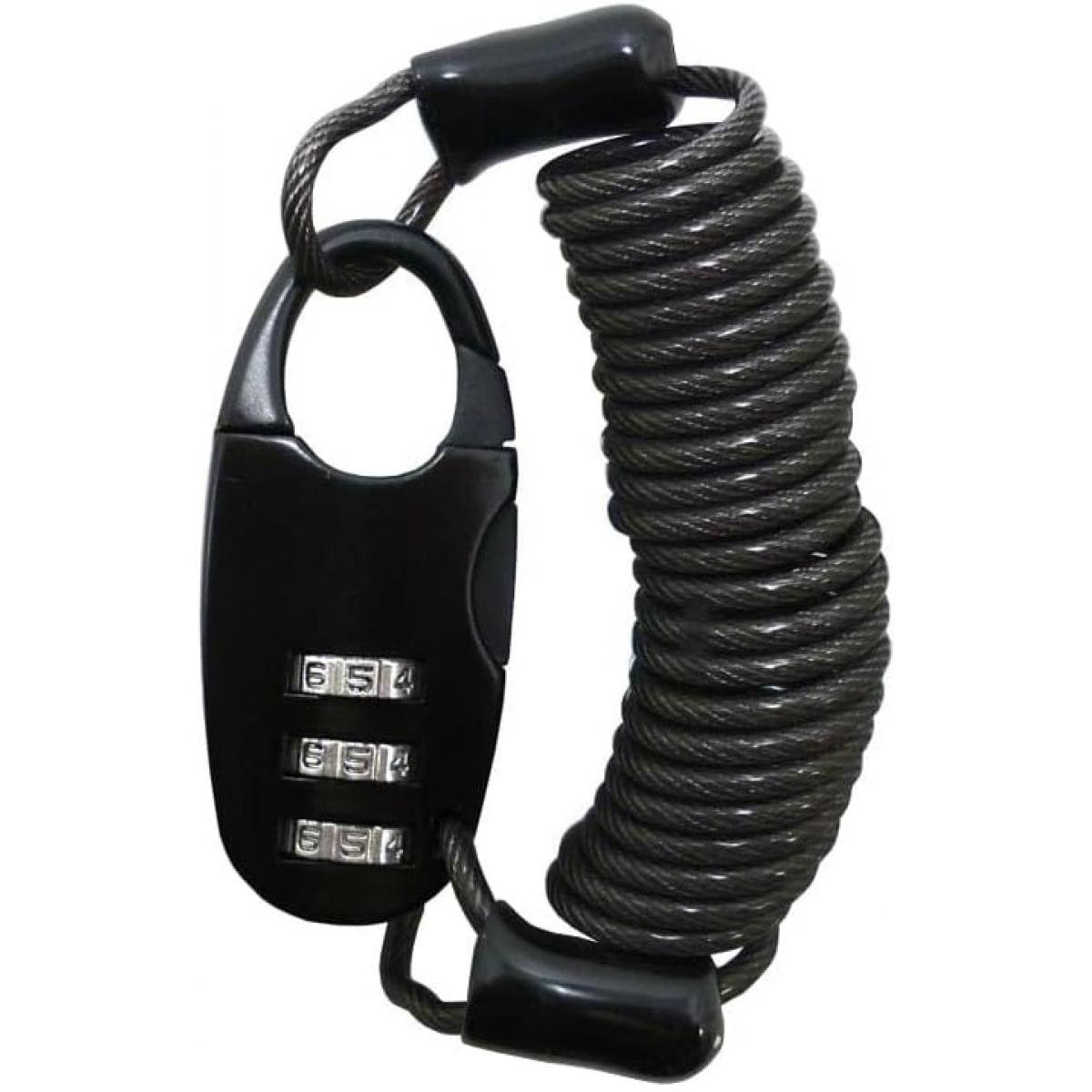 キャプテンスタッグ 自転車 カギ 鍵 ロック ワイヤー Y-4326 3桁 ミニ ワイヤーロック ダイヤルロック コイルワイヤー ダイヤル式 暗証番号変更可能