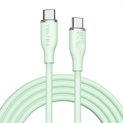 VOLTME ボルトミー 充電ケーブル USB-C&C 3A・60W 1.8W グリーン データ転送/充電 シリコンケーブル CtoC PD対応 C2138 VOLTME ボルトミー 充電ケーブル USB-C&C 3A・60W 1.8W グリーン データ転送/充電 シリコンケーブル CtoC PD対応 C2138