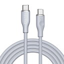 VOLTME ボルトミー 充電ケーブル USB-C&C 3A・60W 1.8W グレー データ転送/充電 シリコンケーブル CtoC PD対応 C2139(2)