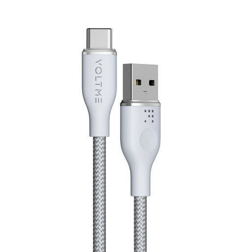 VOLTME ボルトミー 充電器 QC3.0対応 データ転送 充電 USB-A&USB-C 60W 1m グレー C2153 ナイロン 耐久編み込み VOLTME ボルトミー 充電器 QC3.0対応 データ転送 充電 USB-A&USB-C 60W 1m グレー C2153 ナイロン 耐久編み込み