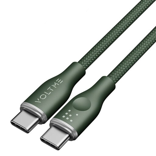 VOLTME ボルトミー 充電ケーブル PD対応 高耐久編み込み ナイロンケーブル USB-C&USB-C 1m 3A・60W グリーン C2160 CtoC VOLTME ボルトミー 充電ケーブル PD対応 高耐久編み込み ナイロンケーブル USB-C&USB-C 1m 3A・60W グリーン C2160 CtoC