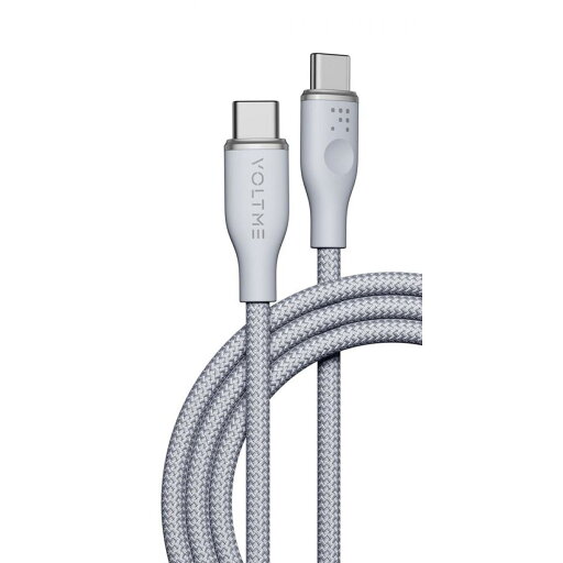 VOLTME ボルトミー 充電ケーブル PD対応 3A・60W 高耐久編み込み ナイロンケーブル USB-C&USB-C 1.8m グレー C2165 VOLTME ボルトミー 充電ケーブル PD対応 3A・60W 高耐久編み込み ナイロンケーブル USB-C&USB-C 1.8m グレー C2165