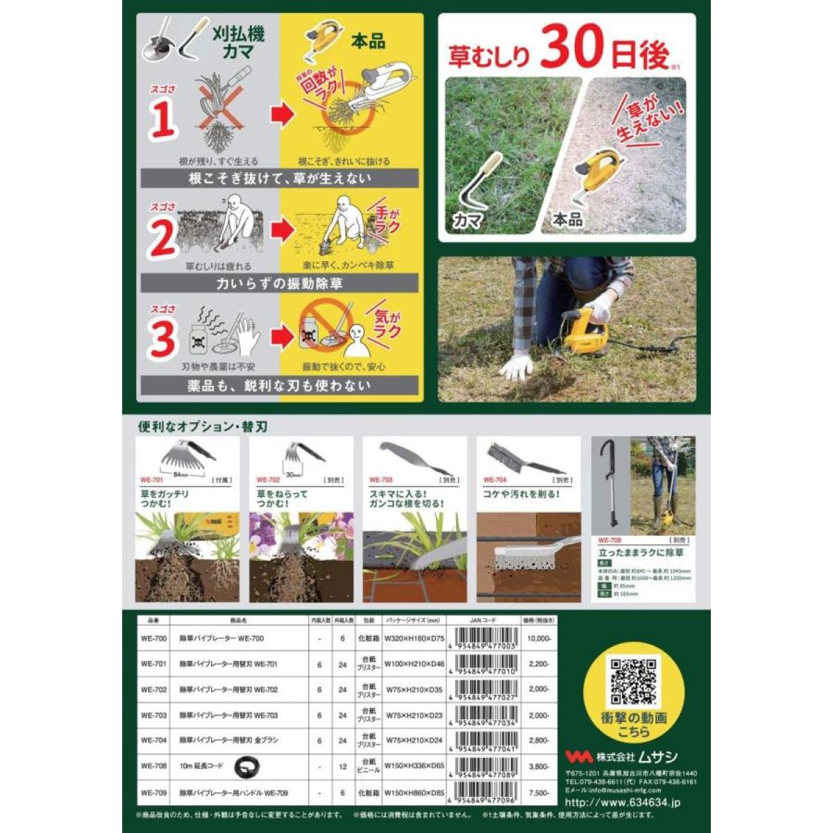 ムサシ musashi 除草バイブレーター用替刃 ノコギリ WE-707?
