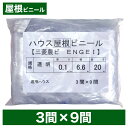 ビニールハウス用屋根ビニール(透明) 3間×9間 6.6m×20m 厚み0.1mm ハウスビニール
