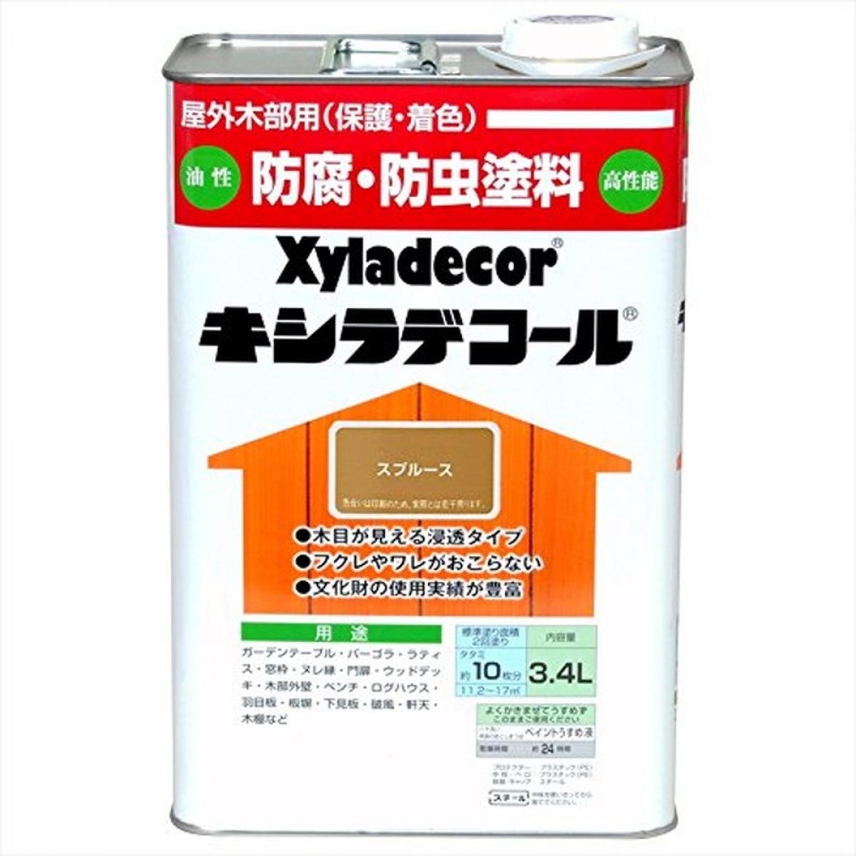 大阪ガスケミカル キシラデコール スプルース 3.4L 　油性 屋外用 防腐・防虫 塗料 補修用品 住宅資材