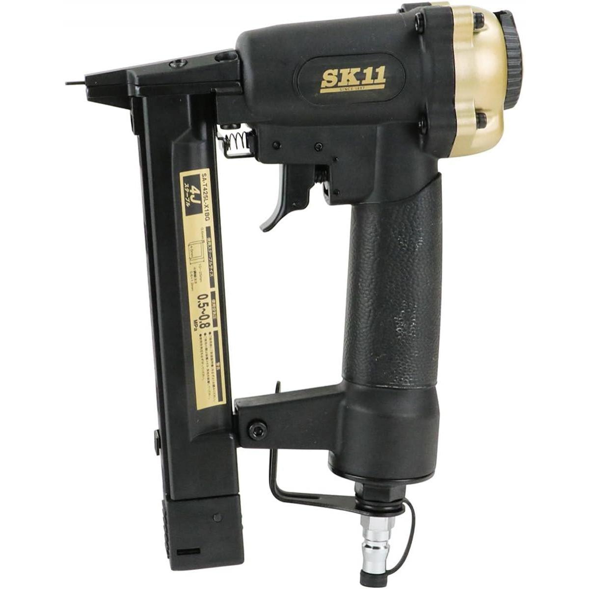 SK11 エアタッカー T425L SA-T425L-X1BG 釘打機 単発打ちステープル釘打機 貼り付...