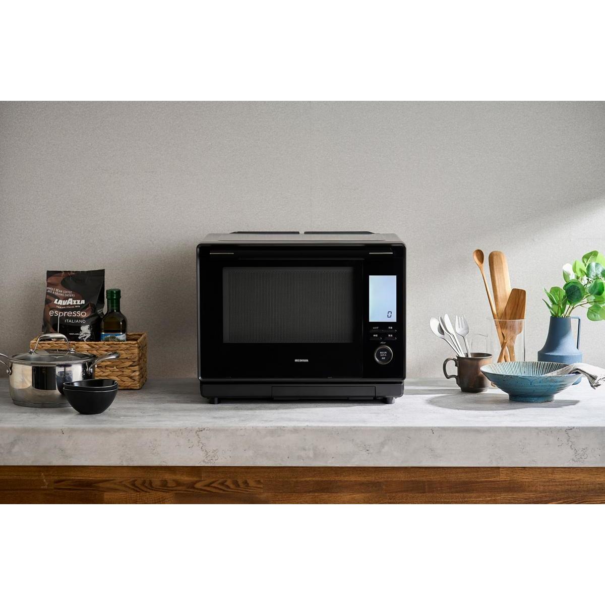 【在庫有・即納】アイリスオーヤマ スチームオーブンレンジ30L MS-F3003-B ブラック