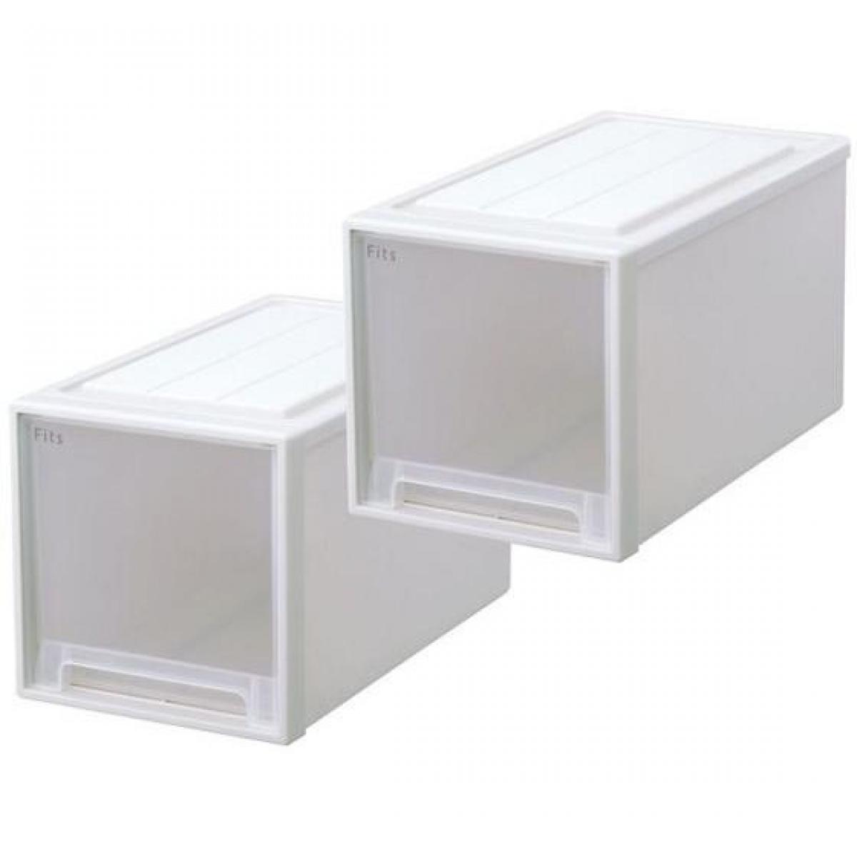 天馬(TENMA) フィッツケース 53-30L ホワイトクリア 収納 ケース 衣類 Fits 収納ボックス ホワイト (2個組)(3)