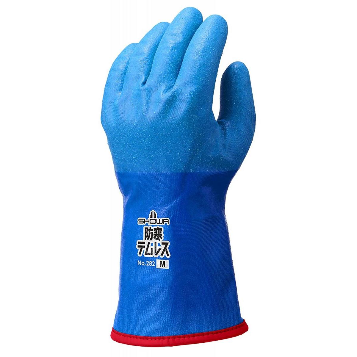 【在庫有】防寒手袋 防寒テムレス ブルー Mサイズ 1双 No.282 テムレス ショーワグローブ