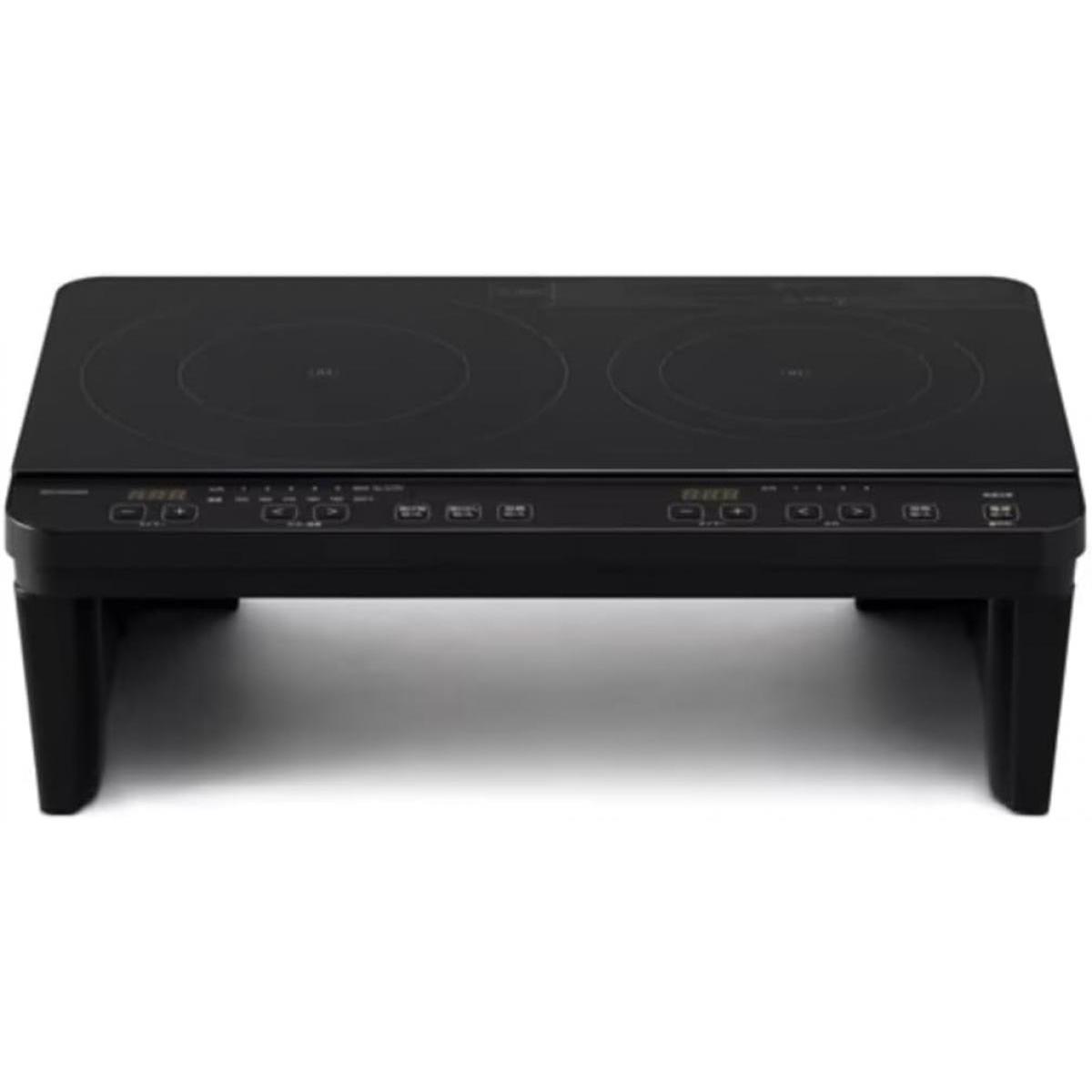 【在庫有・即納】 2口IHコンロスタンド付き ブラック アイリスオーヤマ IHK-WT41S-B 3