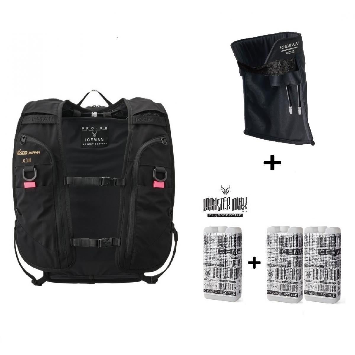 【3月上旬～入荷予定】 ICEMAN PRO-X III セルマックス 2026年モデル 水路冷却シート式 水冷服 ICMPX3S-BLV-SET ブラック アイスマンPRO X 3 アイスマンベスト