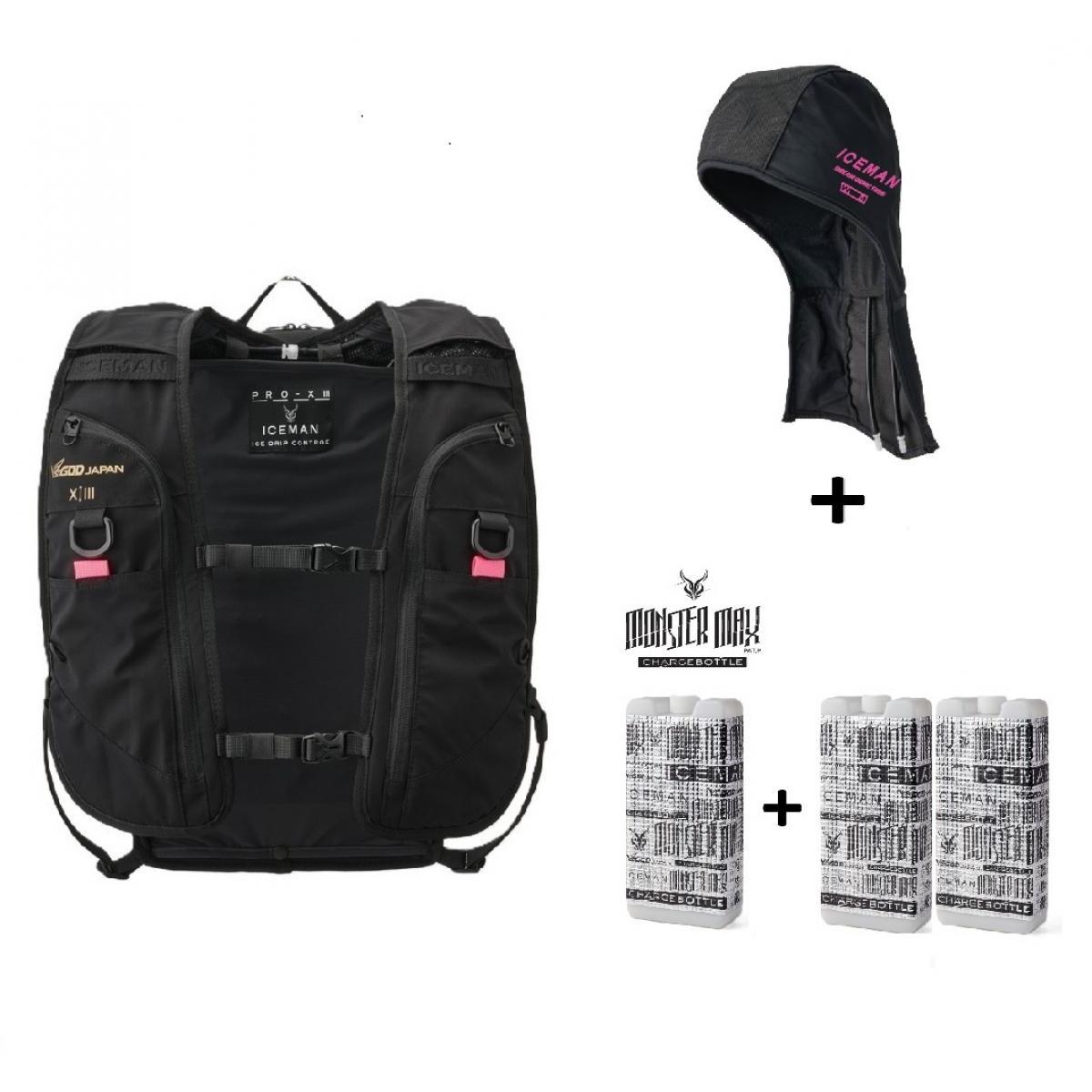 【3月上旬～入荷予定】 ICEMAN PRO-X III セルマックス 2026年モデル 水路冷却シート式 水冷服 ICMPX3S-BLV-SET ブラック アイスマンPRO X 3 アイスマンベスト