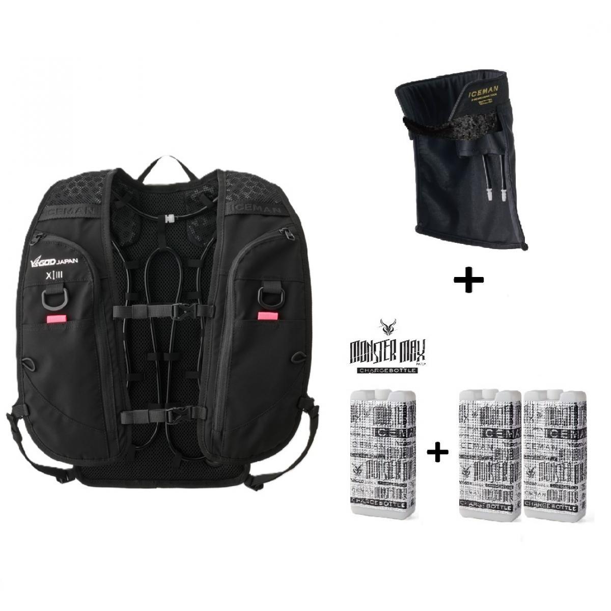 【3月上旬～入荷予定】 ICEMAN PRO-X III 2026年モデル ホース式 水冷服 ICMPX3H-BLV-SET ブラック アイスマンPRO X 3 アイスマンベスト