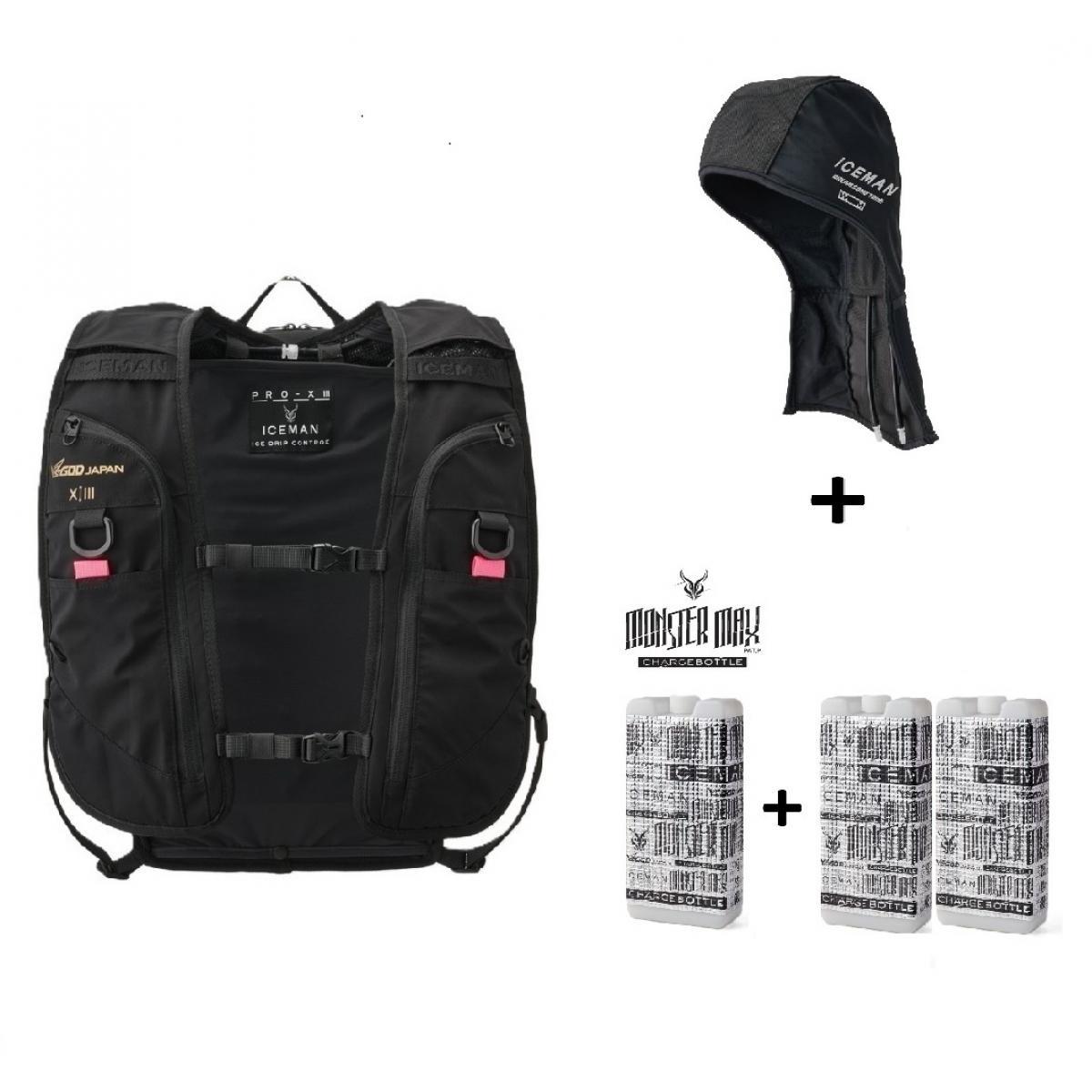 【3月上旬～入荷予定】 ICEMAN PRO-X III セルマックス 2026年モデル 水路冷却シート式 水冷服 ICMPX3S-BLV-SET ブラック アイスマンPRO X 3 アイスマンベスト