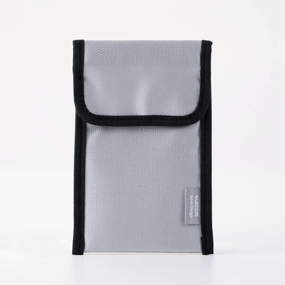 【まとめ買い】【在庫有】エレコム 難燃ガジェットポーチM BMA-MBP01MGY×2セット　対応サイズ W80×D14×H160mm 難燃生地の2層構造【日時指定・代引き不可】 fansfactory-10069346 ファンズファクトリー サンプル画像2