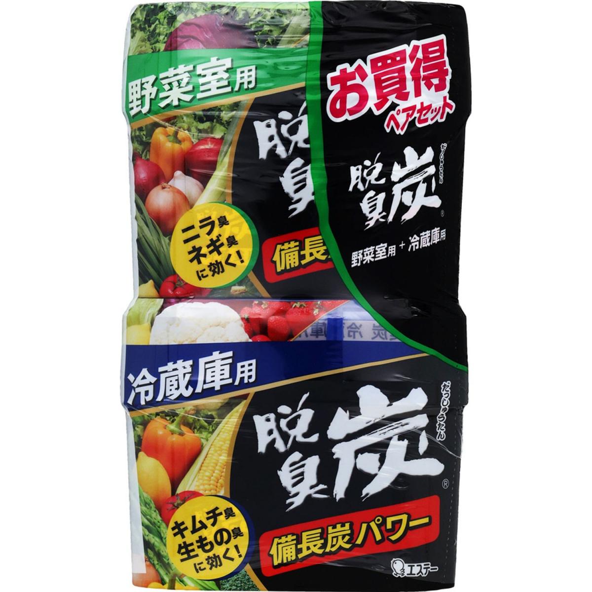 エステー 脱臭炭冷蔵庫用＋野菜室用ペア 脱臭炭冷蔵庫用 140g + 脱臭炭野菜室用140g 脱臭剤 除湿 脱臭剤 殺虫 防虫剤 ゼリー状脱臭剤