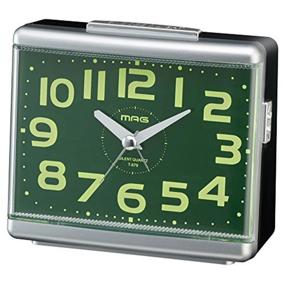 MAG 目覚まし時計 グッドモーニング2号 T-679SM-Z 連続秒針 電子音アラーム スヌーズ ライト