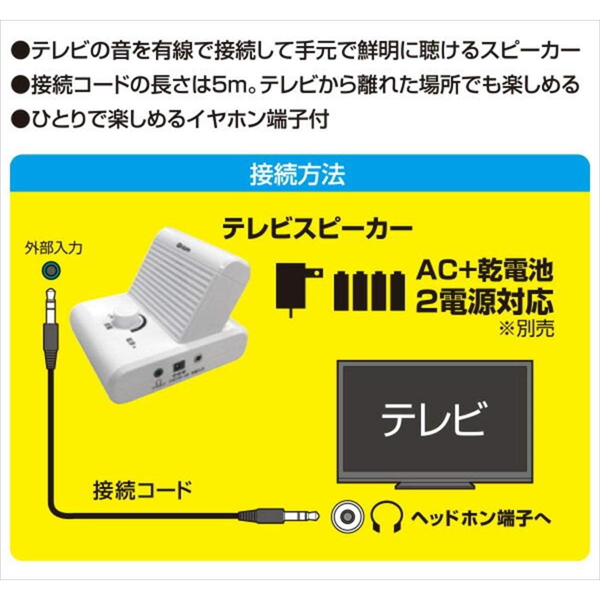 有線 手元スピーカー ボリュームダイヤル搭載 5m YTS-30 ホワイト