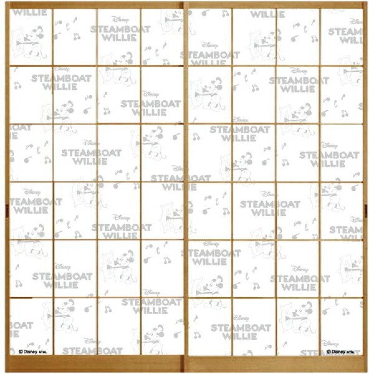 アサヒペン ディズニー ミッキー BOAT 障子紙 NTLD-010S 92cm×182cm 2枚組用 貼り換え 和室 リメイク ..