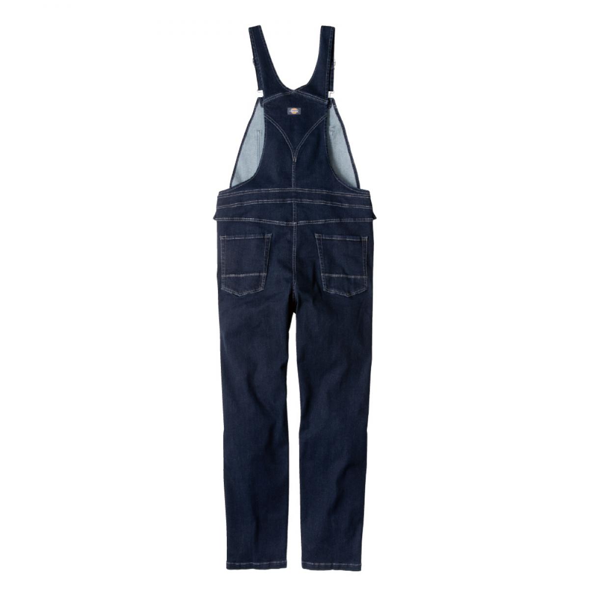 Dickies ストレッチ シルキーデニム オーバーオール インディゴ XL D-689 ディッキーズ 作業着 作業服 デニム