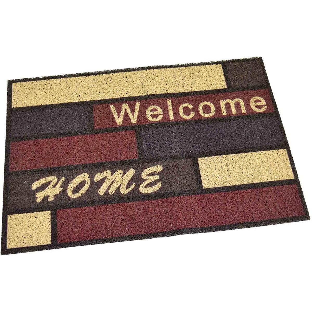 ベストコ 玄関マット ウェルカムブリックス 60×90×1cm ND-9943 エントランスマット 泥落とし クッショ..