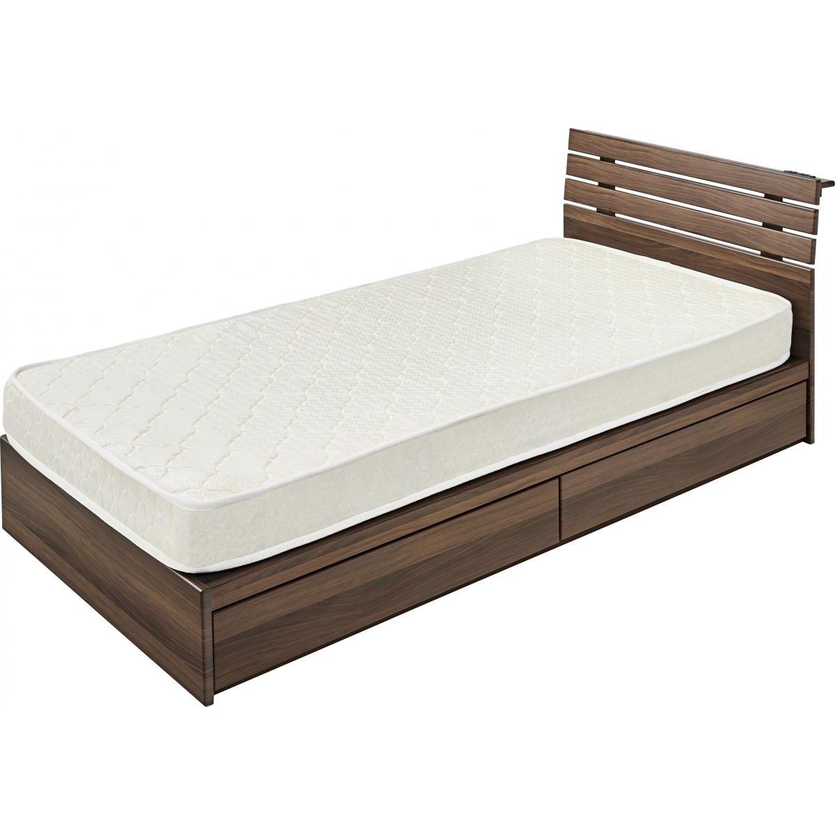 【I】東谷 Azumaya 引き出し付ベッド ブラウン B-90S-BR 新生活 おしゃれ 模様替え 映え【代引不可/北海道・沖縄・離島不可】