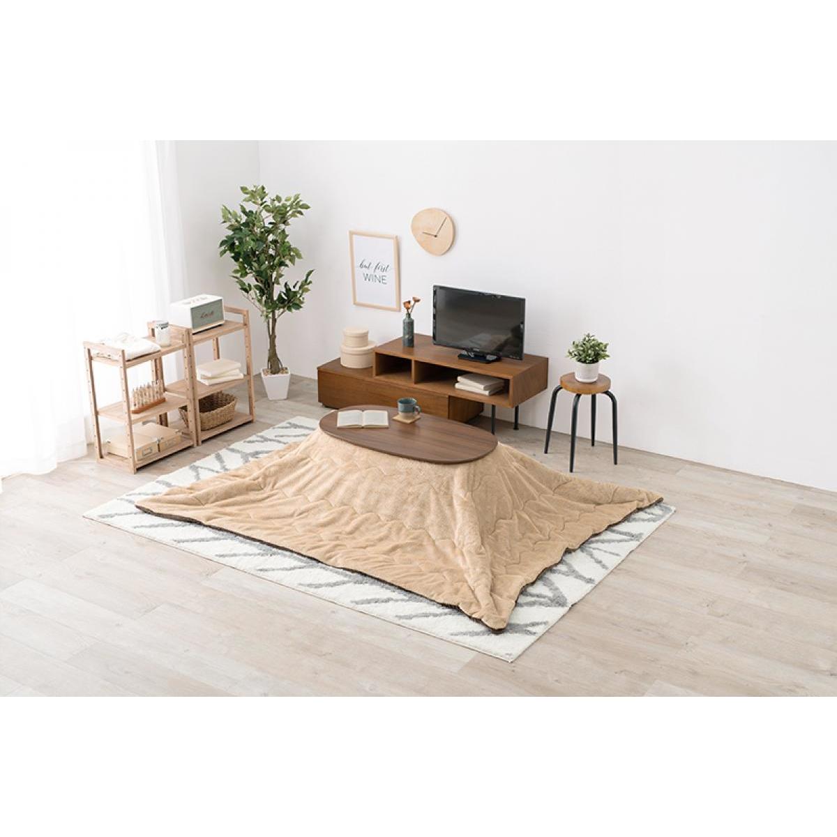 ファンズファクトリーの【I】 萩原(Hagihara) カルミナ950WN+ビケ950BE こたつ＋うす掛け布団　2点セット 新生活 インテリア 家具おしゃれ｜アングル2