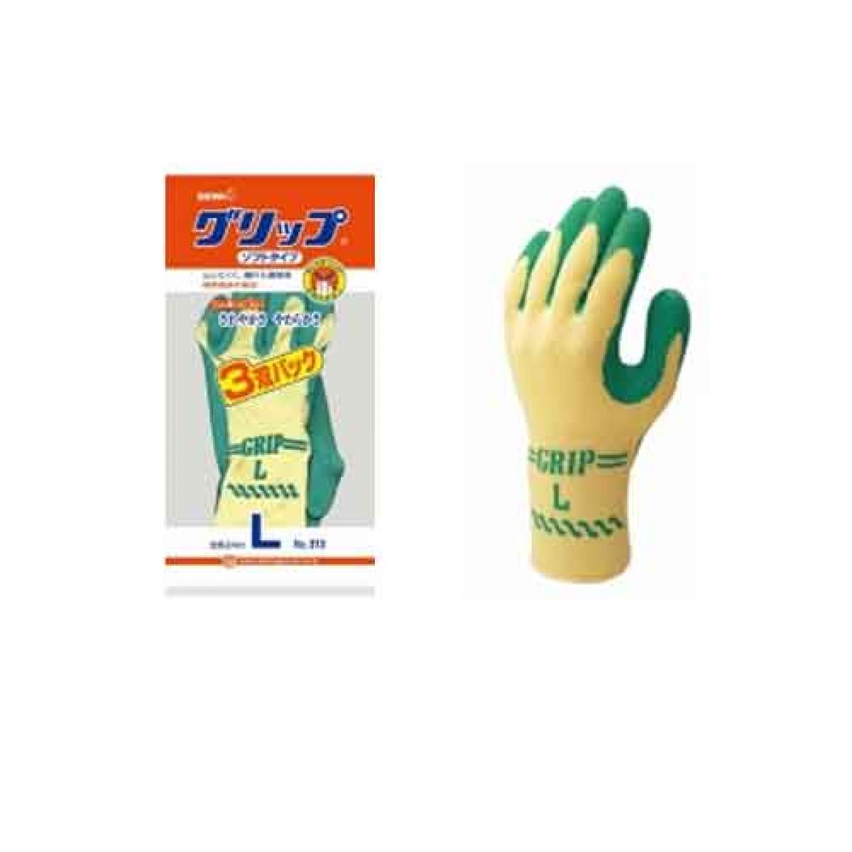 Rakuten - ショーワグローブ #313 グリップ(ソフトタイプ)・3双パック S グリーン