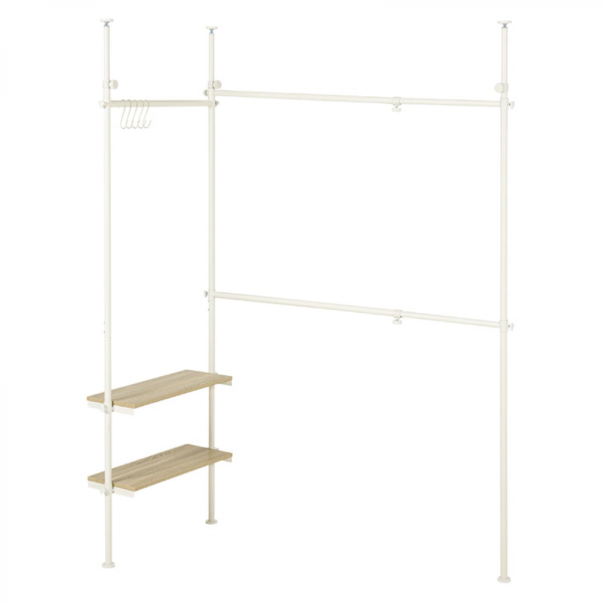 【I】 萩原(Hagihara) KTR-3141NW 突っ張り伸縮ハンガーラック 新生活 インテリア 家具おしゃれ