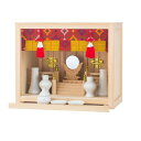 静岡木工 神棚の里 箱宮 神具付き 皐月(さつき)16号 木曽檜(ひのき) 神棚 日本製 モダン 壁掛け シンプル ギフト