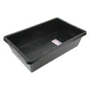 赤長 DIYトロ舟 ブラック 60L 約820×207×511mm 左官 野菜洗い 藤原産業