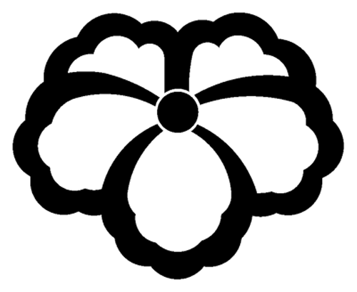 家紋ステッカー 189 中陰蔦 20cmサイズ