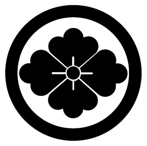 家紋ステッカー丸に花菱 13cmサイズ 204の商品画像