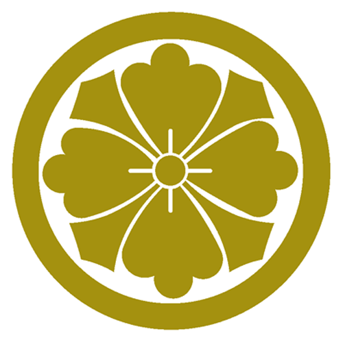 家紋ステッカー丸に四方剣花菱 13cmサイズ 208の紹介画像2