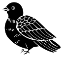 家紋ステッカー 鳩 20cmサイズ 213