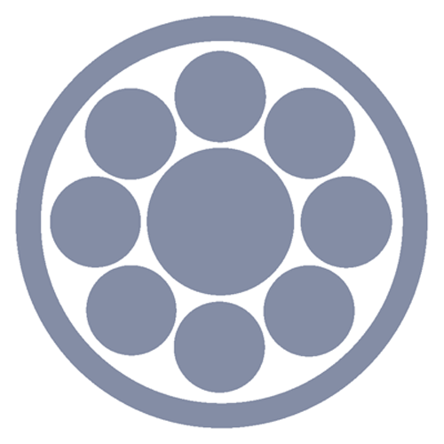 家紋 ステッカー「丸に九曜星」 20cmサイズ　家紋番号-247