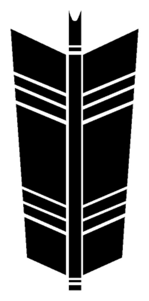 家紋 ステッカー 「一本矢」 13cmサイズ　家紋番号-280