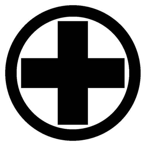 家紋ステッカー　089　丸に十の木字　13cmサイズ